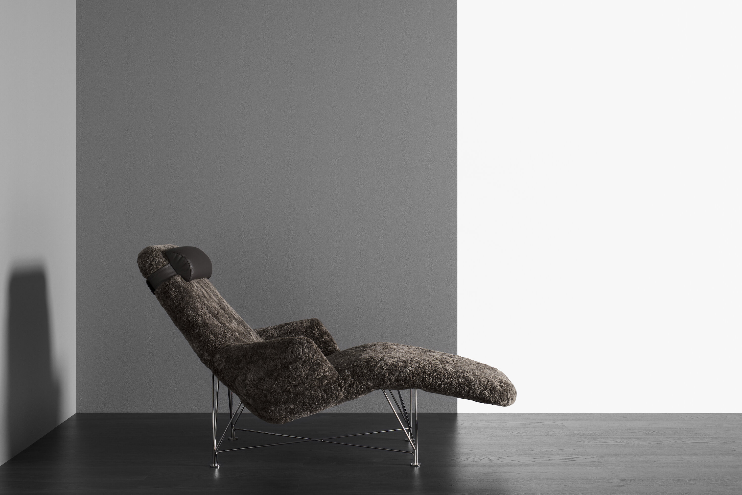 Superspindel krom fårskinn sahara